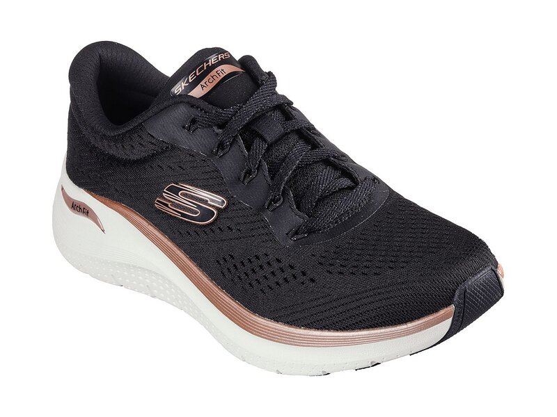 Skechers - ARCH FIT 2.0 GLOW THE DISTANCE - 150067 BKRG - Schwarz 