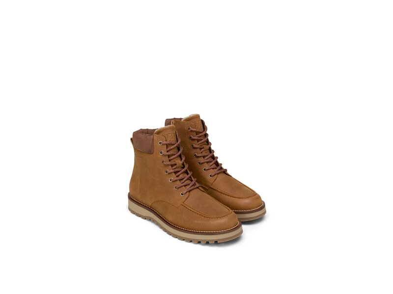 Marc O'Polo Shoes - LACE FLATHEEL BOOTIE - Braun 