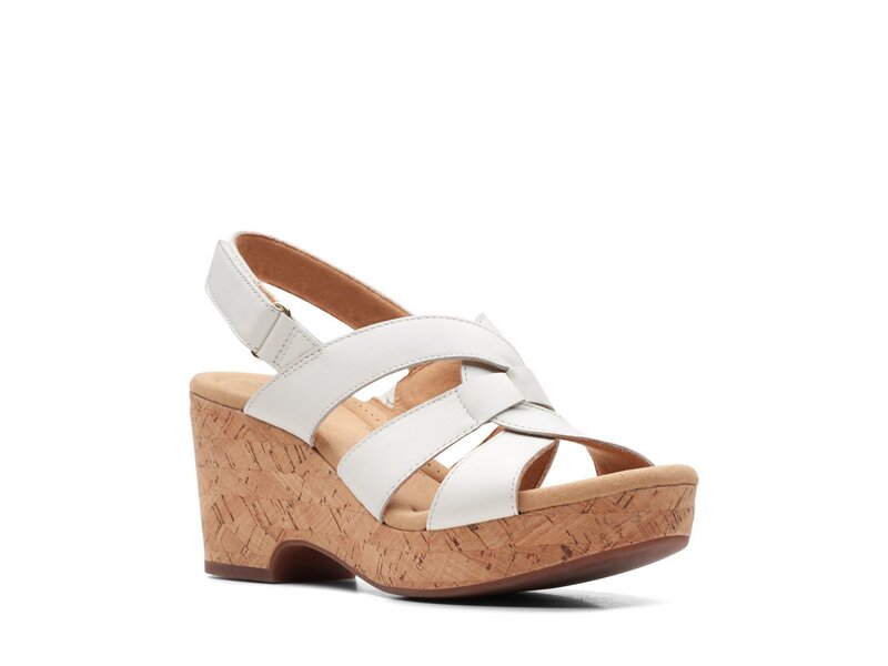 Clarks - Giselle Beach - 261662324 - White Leather 
