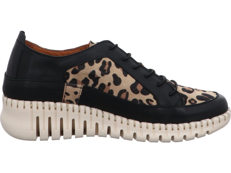 Gemini - Anilina/Kombi Schn&uuml;rschuh - Schwarz 