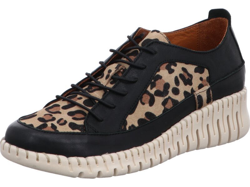 Gemini - Anilina/Kombi Schn&uuml;rschuh - Schwarz 