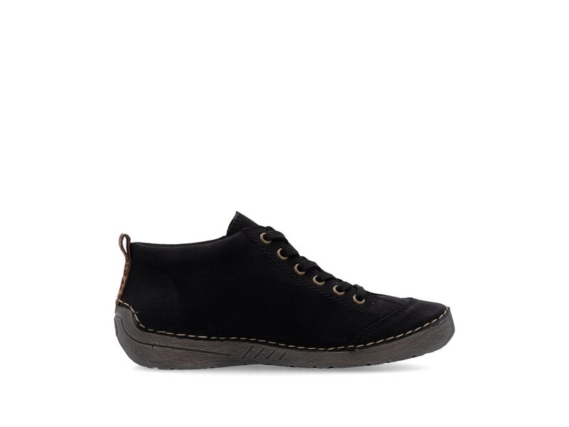 Rieker - Kurzstiefel: Nabukino/Microstretch - Schwarz 