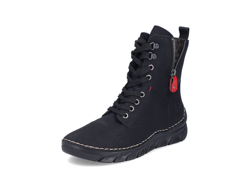 Rieker - Stiefel: Wildebuk/Nabukino - Schwarz 