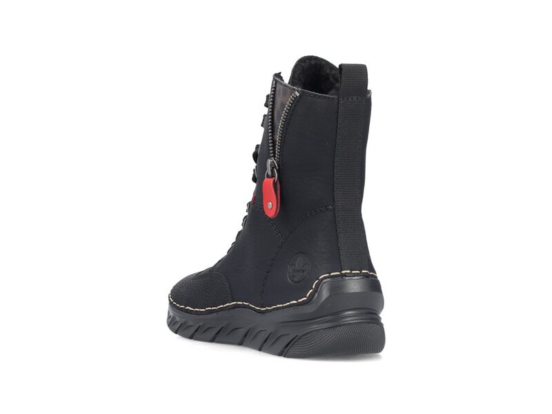 Rieker - Stiefel: Wildebuk/Nabukino - Schwarz 