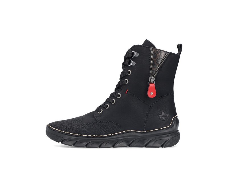 Rieker - Stiefel: Wildebuk/Nabukino - Schwarz 