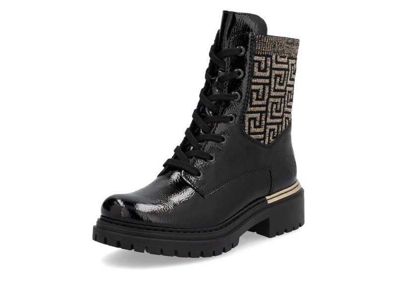 Rieker - Stiefel: Lagro/Knitwear3 - Schwarz 