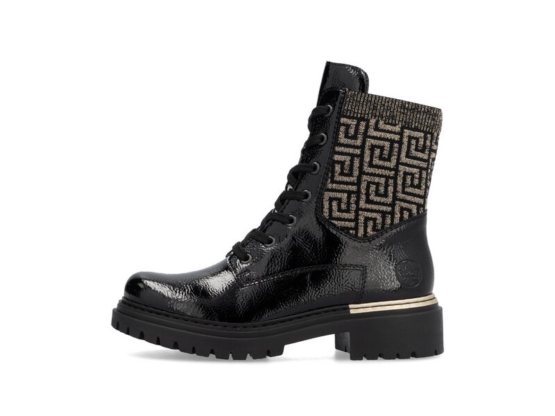 Rieker - Stiefel: Lagro/Knitwear3 - Schwarz 