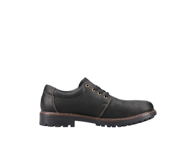 Rieker - Schn&uuml;rhalbschuh - Schwarz 