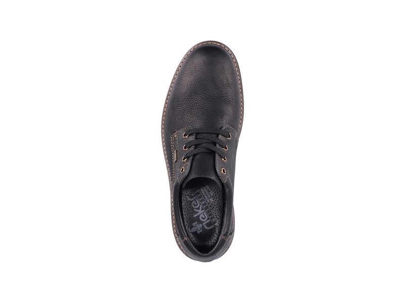 Rieker - Schn&uuml;rhalbschuh - Schwarz 