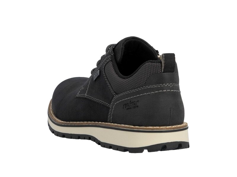 Rieker - Schn&uuml;rhalbschuh - Schwarz 