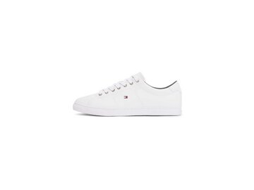 Tommy Hilfiger - ESSENTIAL LEATHER SNEAKER - Wei&szlig;