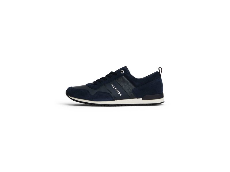 Tommy Hilfiger - ICONIC LEATHER SUEDE MIX RUNNER - Blau 
