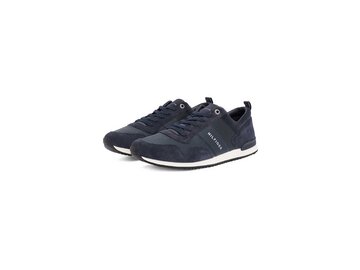 Tommy Hilfiger - ICONIC LEATHER SUEDE MIX RUNNER - Blau