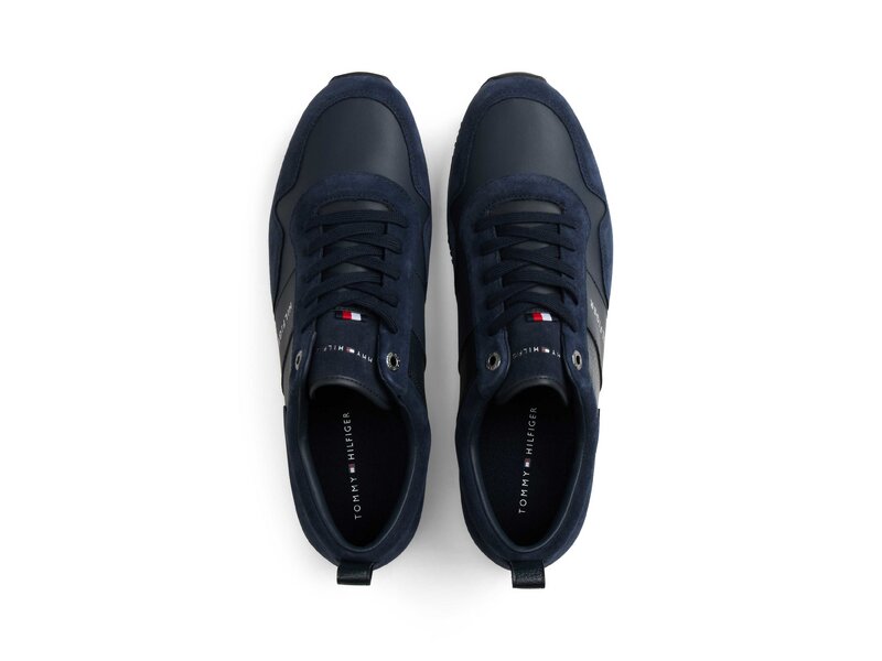 Tommy Hilfiger - ICONIC LEATHER SUEDE MIX RUNNER - Blau 