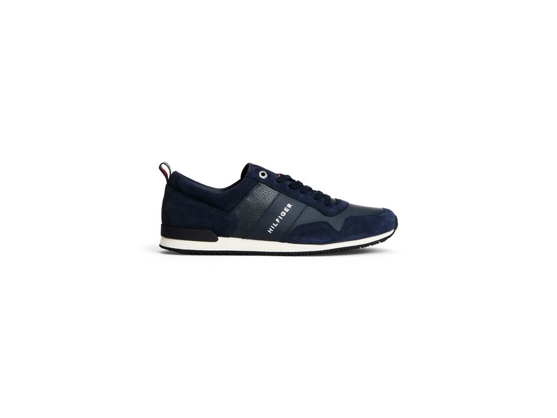 Tommy Hilfiger - ICONIC LEATHER SUEDE MIX RUNNER - Blau 