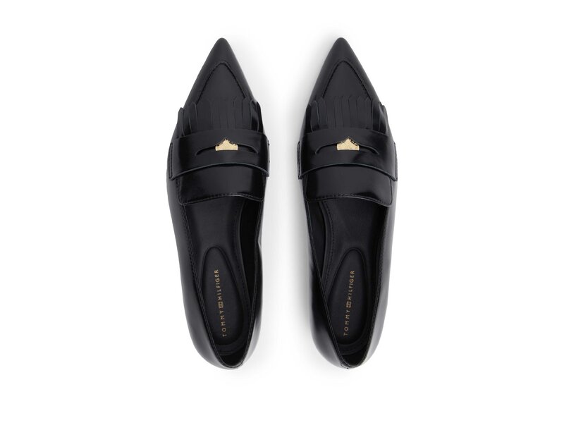 Tommy Hilfiger - TH PENNY BAR POINTY LOAFER - Schwarz 