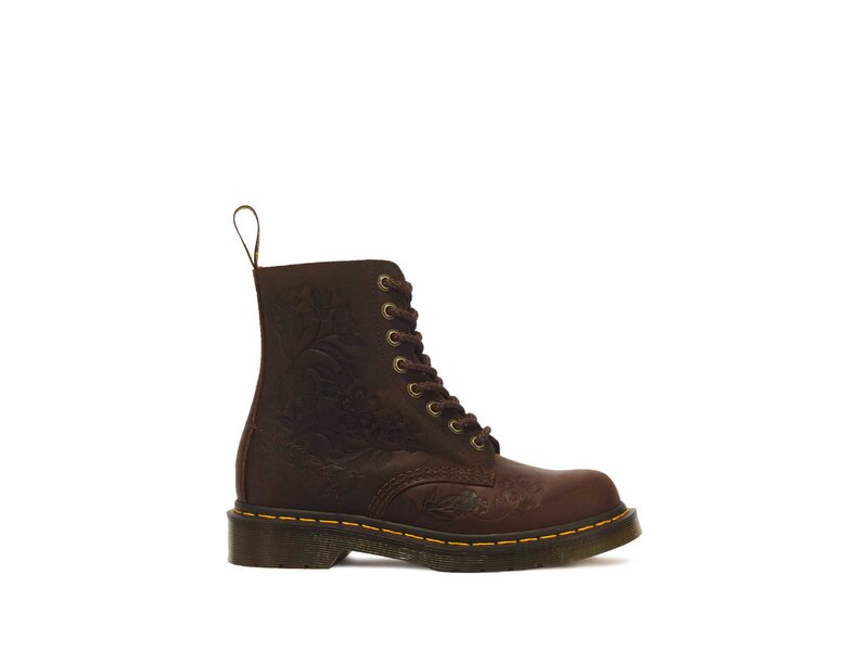 Dr. Martens - 1460 Pascal Deboss Floral 8-&Ouml;sen - Braun 