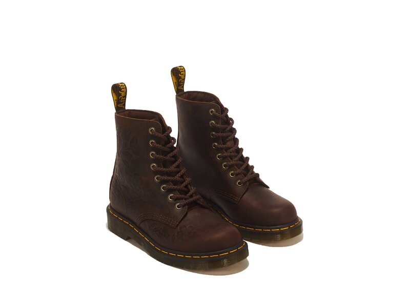 Dr. Martens - 1460 Pascal Deboss Floral 8-&Ouml;sen - Braun 