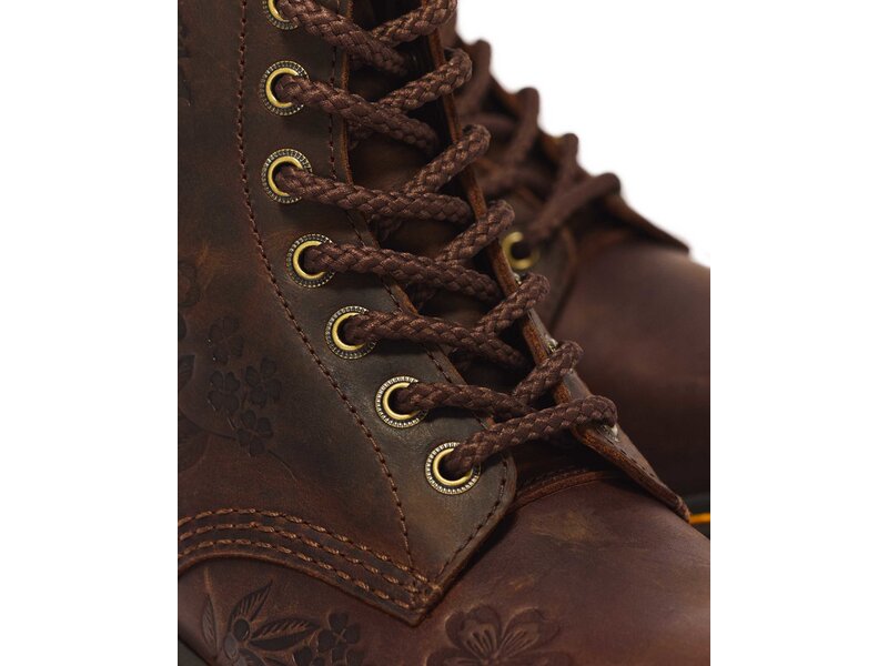 Dr. Martens - 1460 Pascal Deboss Floral 8-&Ouml;sen - Braun 