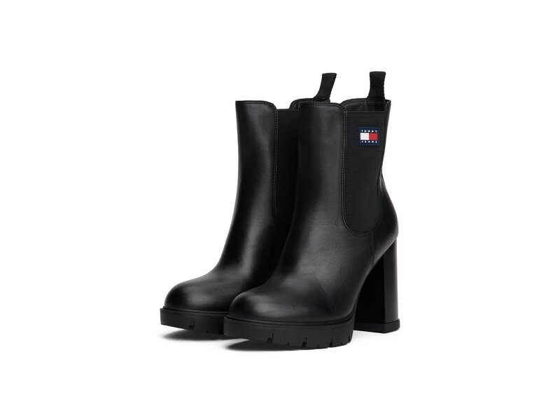 Tommy Hilfiger - TJW LEATHER HEEL BOOT - Schwarz 