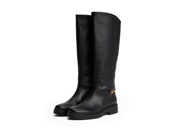 Tommy Hilfiger - TH HORSEBIT RIDING LONG BOOT - Schwarz