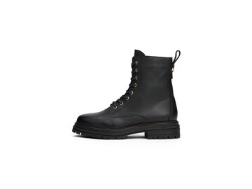 Tommy Hilfiger - TH PLAQUE PEBBLE LACE BOOT WARM - Schwarz