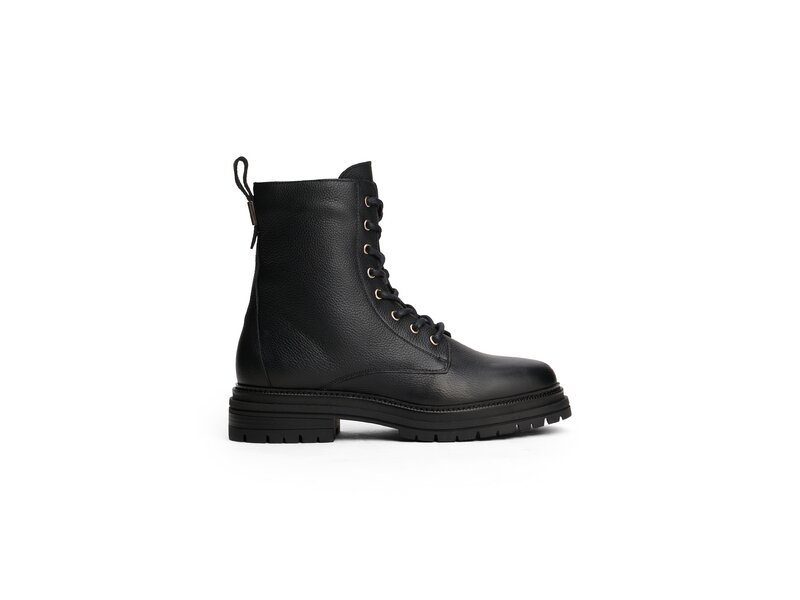 Tommy Hilfiger - TH PLAQUE PEBBLE LACE BOOT WARM - Schwarz 