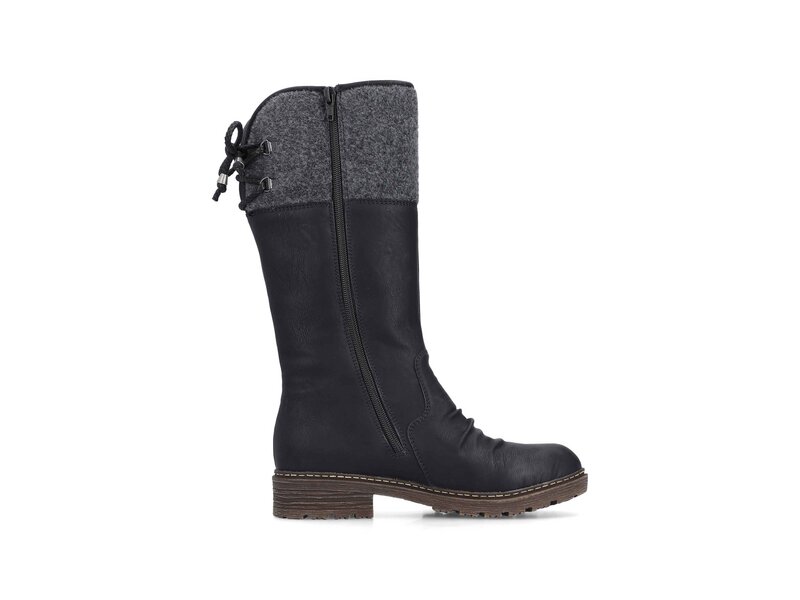 Rieker - Belinga/Filz/Oilybuk - Schwarz 