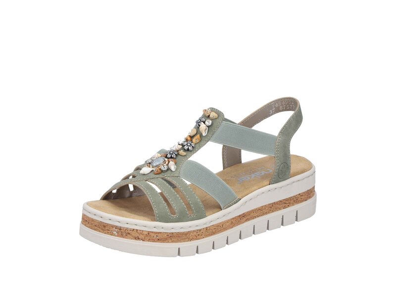 Rieker - Sandaletten - Gr&uuml;n 