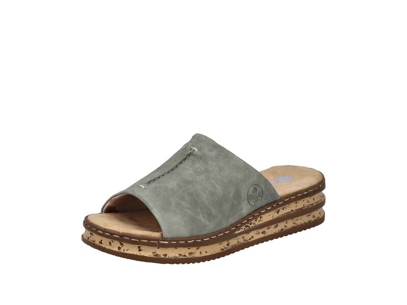 Rieker - Pantoletten - Gr&uuml;n 