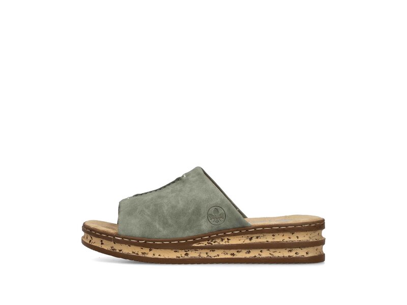 Rieker - Pantoletten - Gr&uuml;n 