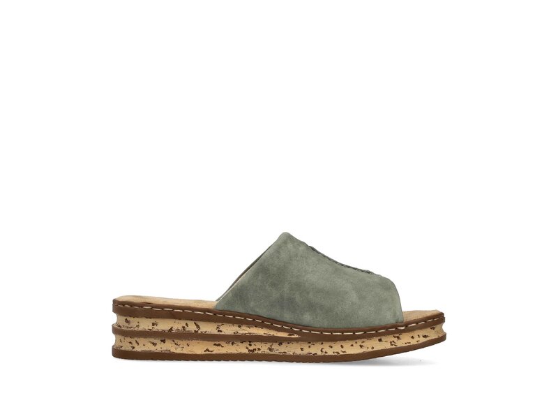 Rieker - Pantoletten - Gr&uuml;n 