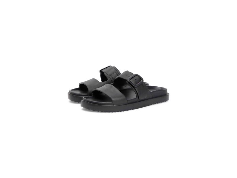 Tommy Hilfiger - TH LIGHT DOUBLE STRAP SANDAL - Schwarz 