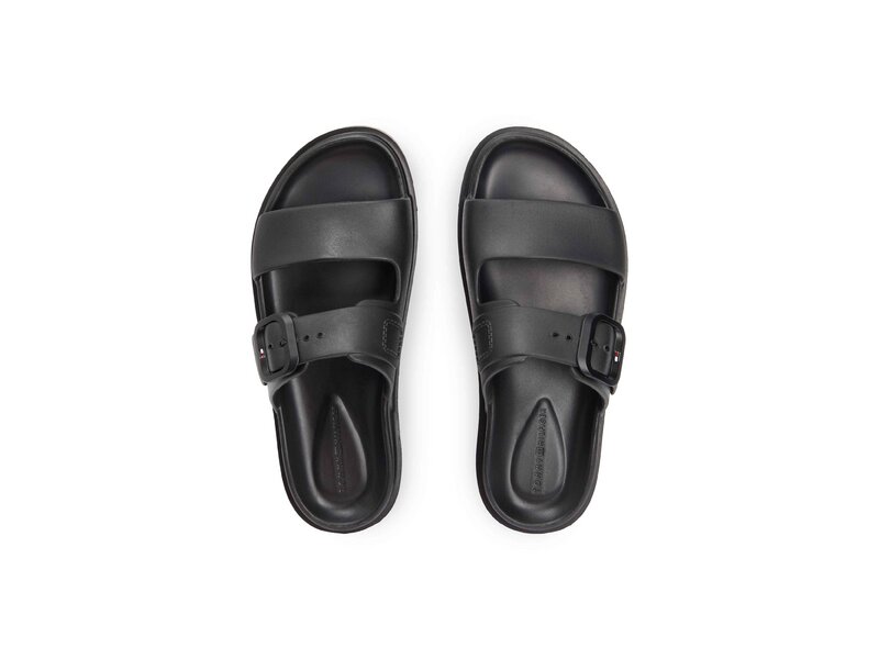 Tommy Hilfiger - TH LIGHT DOUBLE STRAP SANDAL - Schwarz 
