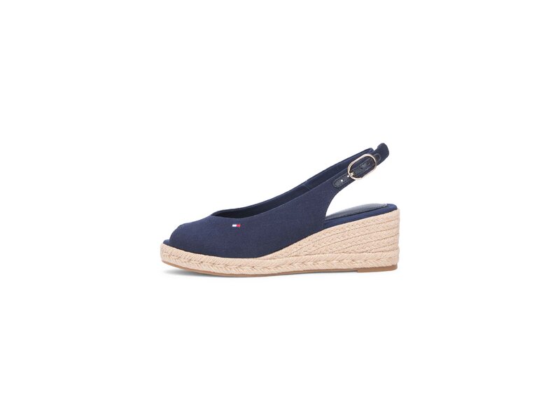 Tommy Hilfiger - MID WEDGE ESPAD SLINGBACK - Blau 