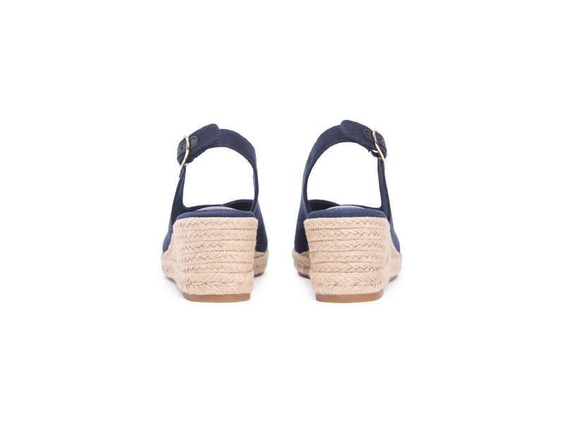 Tommy Hilfiger - MID WEDGE ESPAD SLINGBACK - Blau 