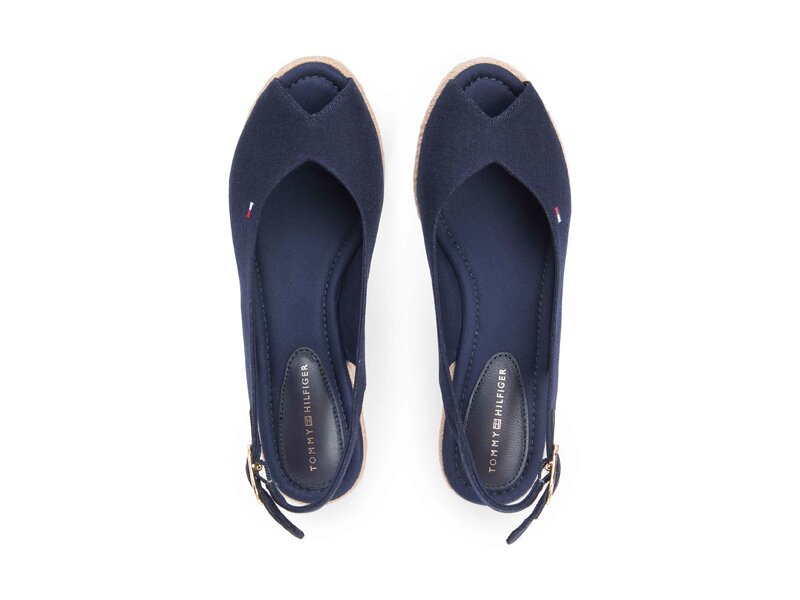 Tommy Hilfiger - MID WEDGE ESPAD SLINGBACK - Blau 