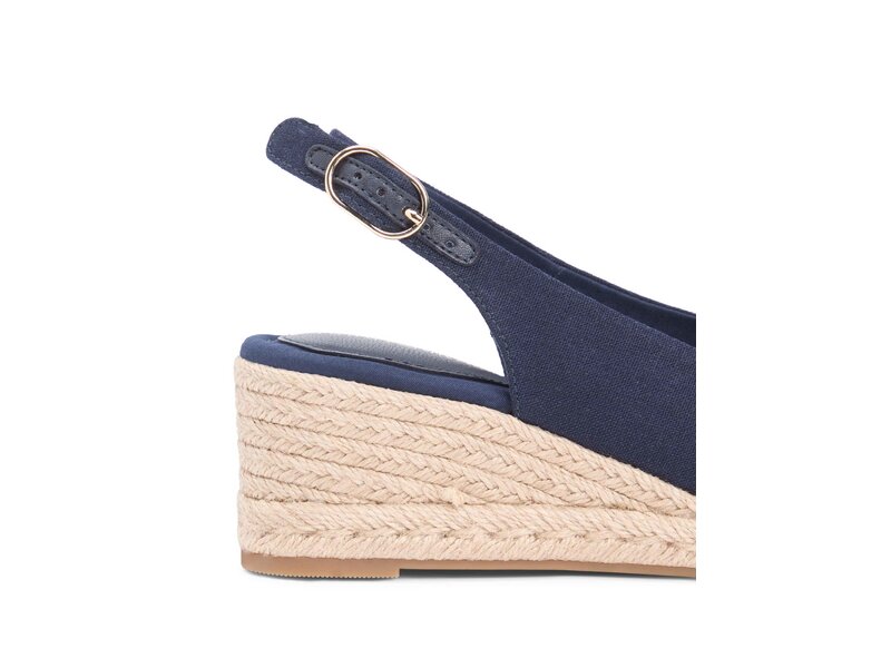 Tommy Hilfiger - MID WEDGE ESPAD SLINGBACK - Blau 