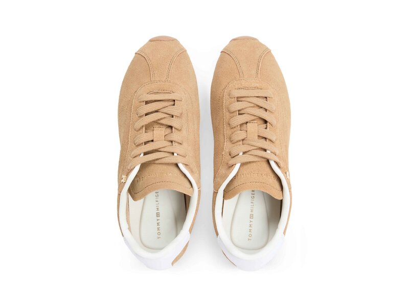 Tommy Hilfiger - TH BELLA LOW RUNNER SUEDE - Beige 