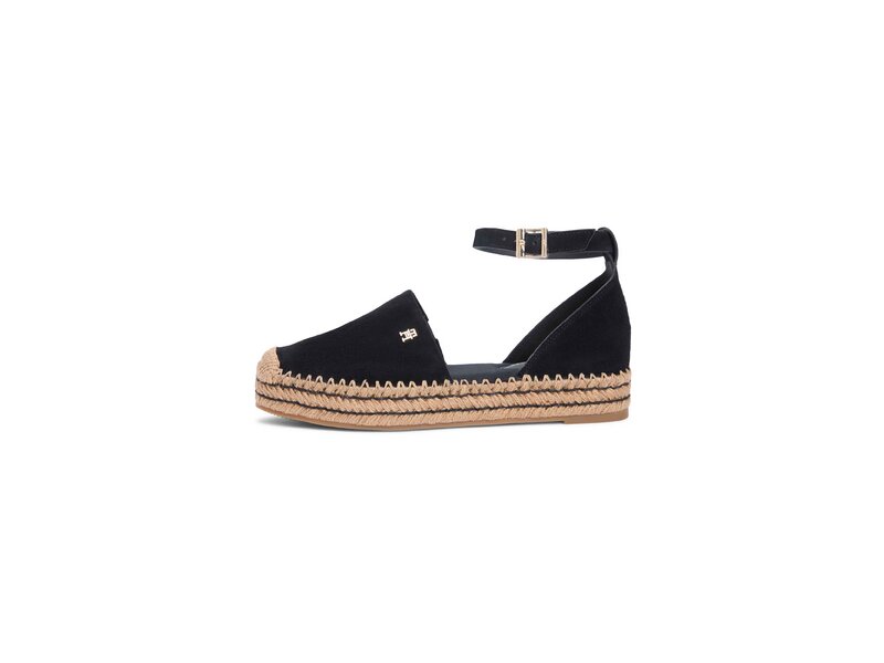Tommy Hilfiger - TH PLATFORM ESPAD SUEDE STRAP - Schwarz 