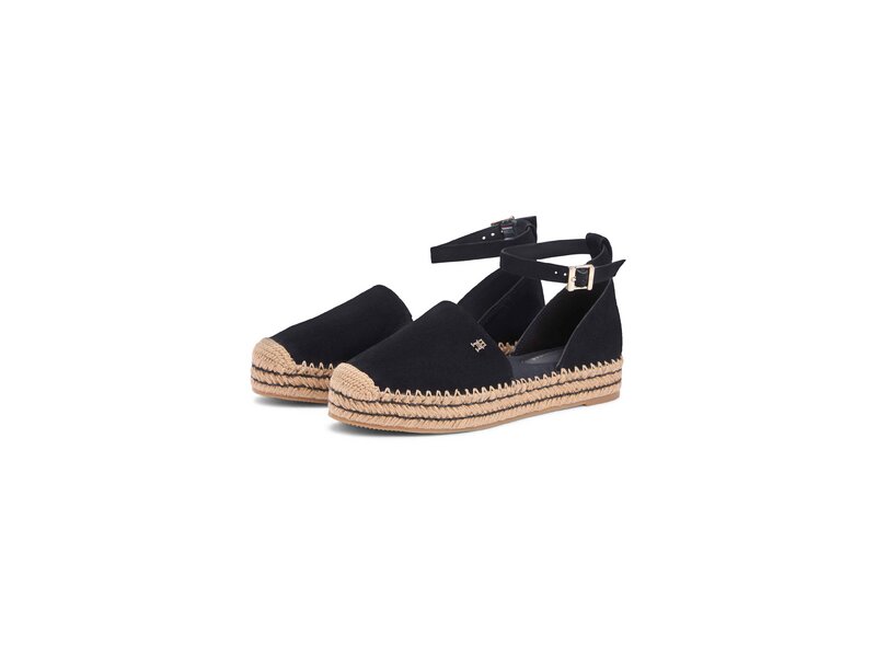 Tommy Hilfiger - TH PLATFORM ESPAD SUEDE STRAP - Schwarz 