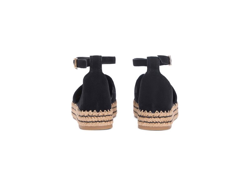 Tommy Hilfiger - TH PLATFORM ESPAD SUEDE STRAP - Schwarz 