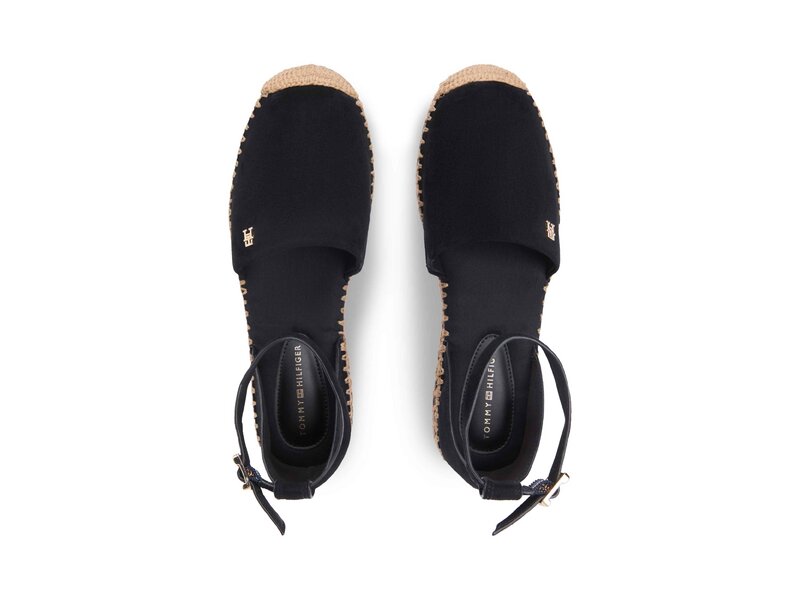 Tommy Hilfiger - TH PLATFORM ESPAD SUEDE STRAP - Schwarz 