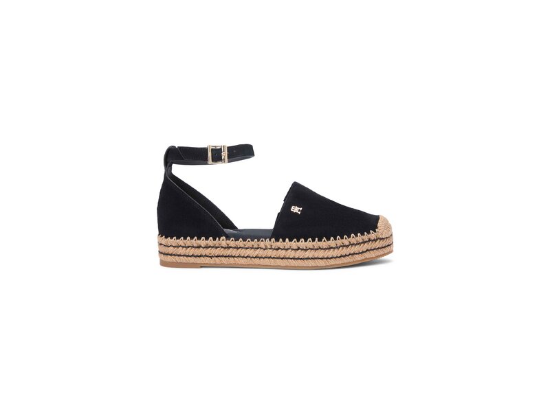 Tommy Hilfiger - TH PLATFORM ESPAD SUEDE STRAP - Schwarz 