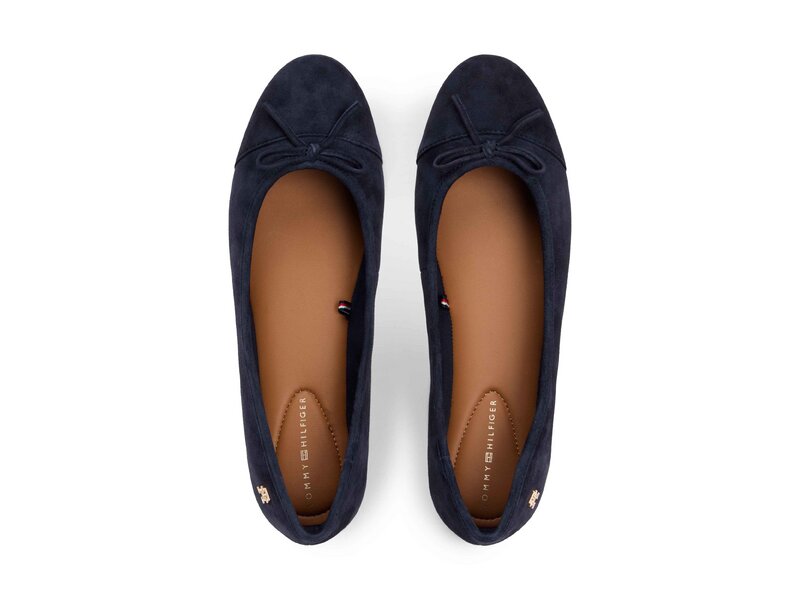 Tommy Hilfiger - HILFIGER SUEDE BALLERINA - Blau 