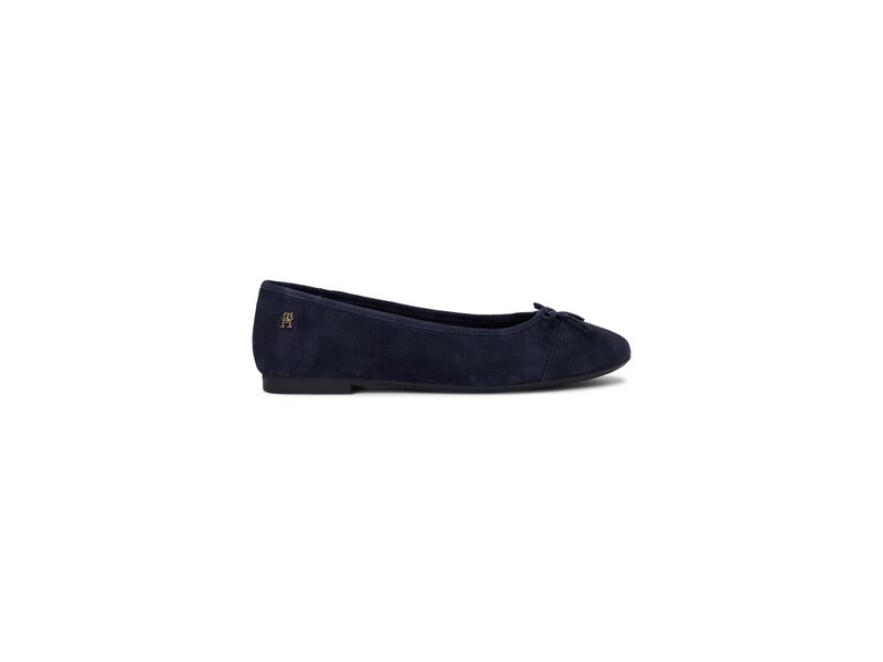 Tommy Hilfiger - HILFIGER SUEDE BALLERINA - Blau 