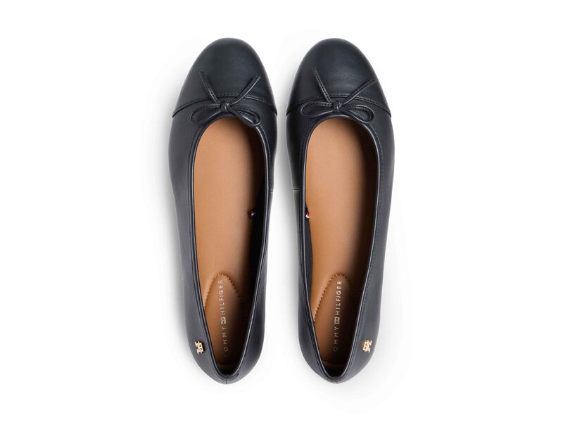 Tommy Hilfiger - HILFIGER SMOOTH LTHR BALLET - Schwarz 