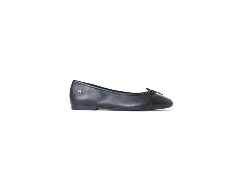 Tommy Hilfiger - HILFIGER SMOOTH LTHR BALLET - Schwarz 