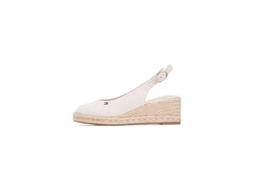 Tommy Hilfiger - MID WEDGE ESPAD SLINGBACK - Beige