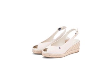 Tommy Hilfiger - MID WEDGE ESPAD SLINGBACK - Beige